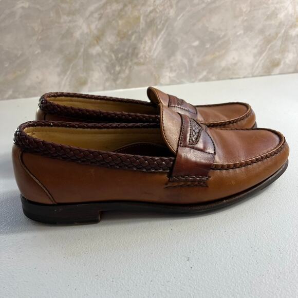 FootJoy Penny Loafer Men\'s 8.5 E Casual Chestnut Leather Handsewns In USA main image 10